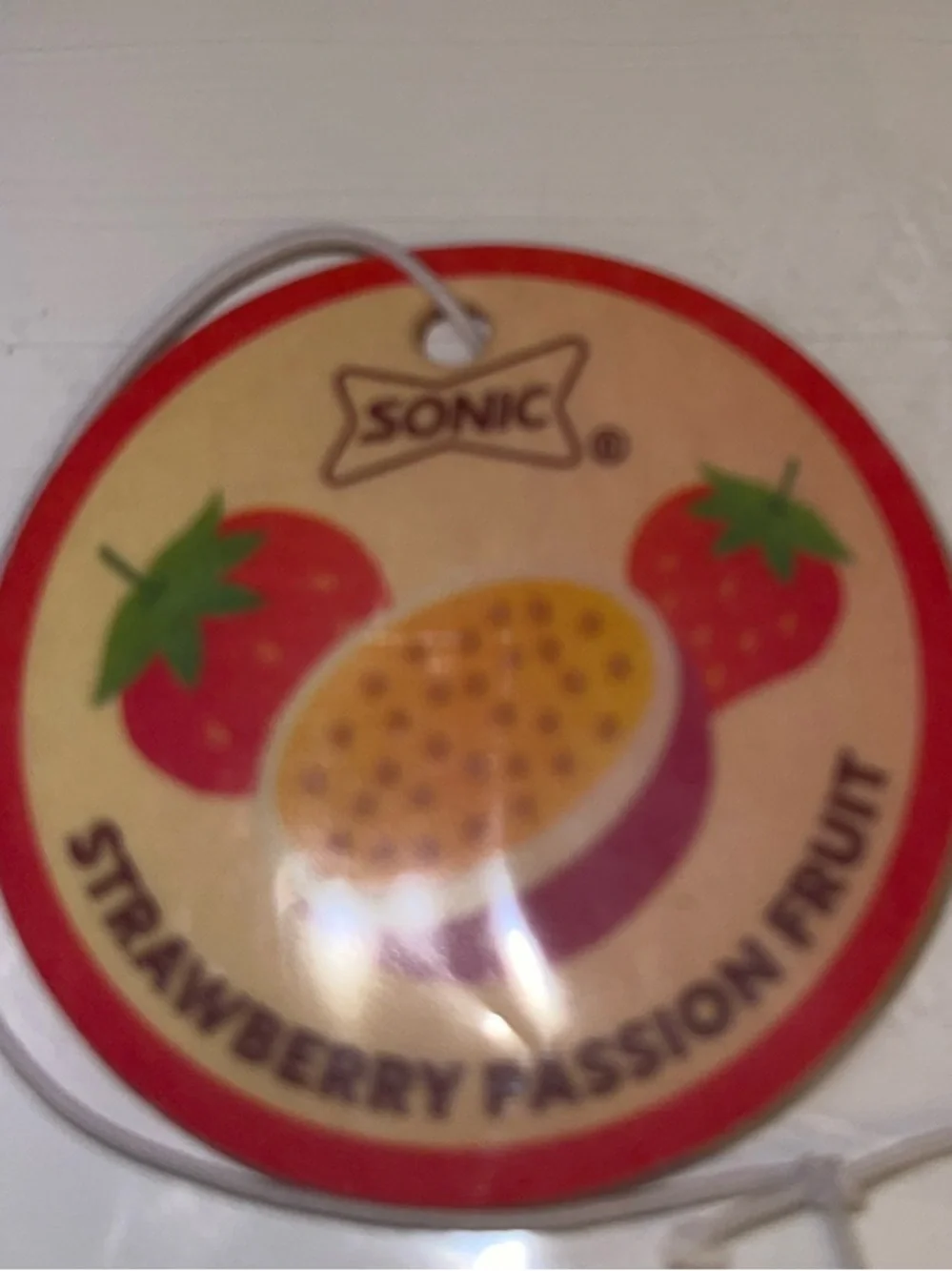 Sonic Drive-in Limited Edition strawberry Passion Fruit Hanging Air Freshener